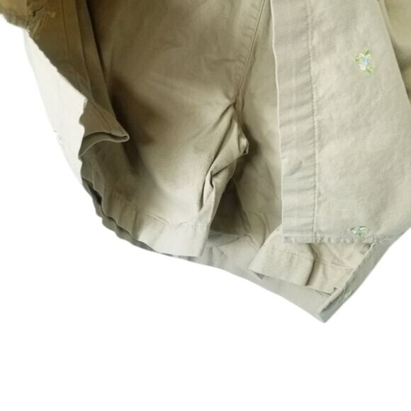 Lizgolf Beige Cotton Skirt Shorts Skorts‎ Embroidered Floral Golf Size 12 - Picture 5 of 11